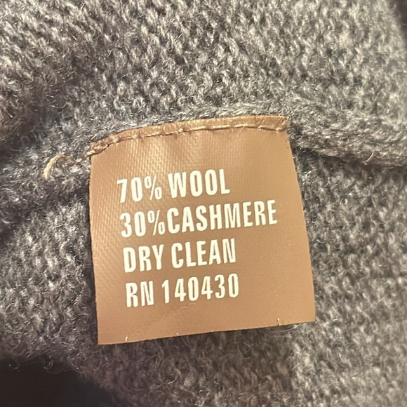 Lockhart Women Gray Turtleneck Sweater Wool Cashmere blend Size L - Picture 4 of 5